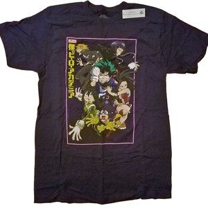 My Hero Academia Men's Group Shot Graphic T-shirt - Navy
